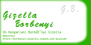 gizella borbenyi business card